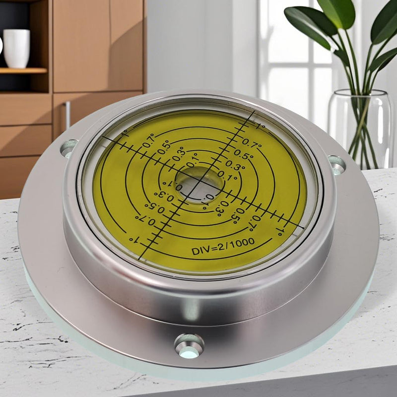 [Australia - AusPower] - Universal level horizontal bubble water level bubble high precision small straight through 90 * 17mm mounting hole (6 'Silver Brown) 6 'Silver Brown 