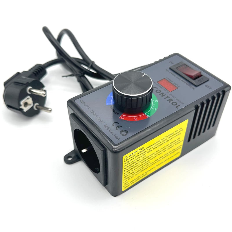 [Australia - AusPower] - SiRyder Speed Controller 230 V, 10 A Speed Controller with Overload Protection for Fan Speed Controller, Dimmer, Angle Grinder, Ban, Voltage Regulator Adjustable AC 220 V 4000 W 