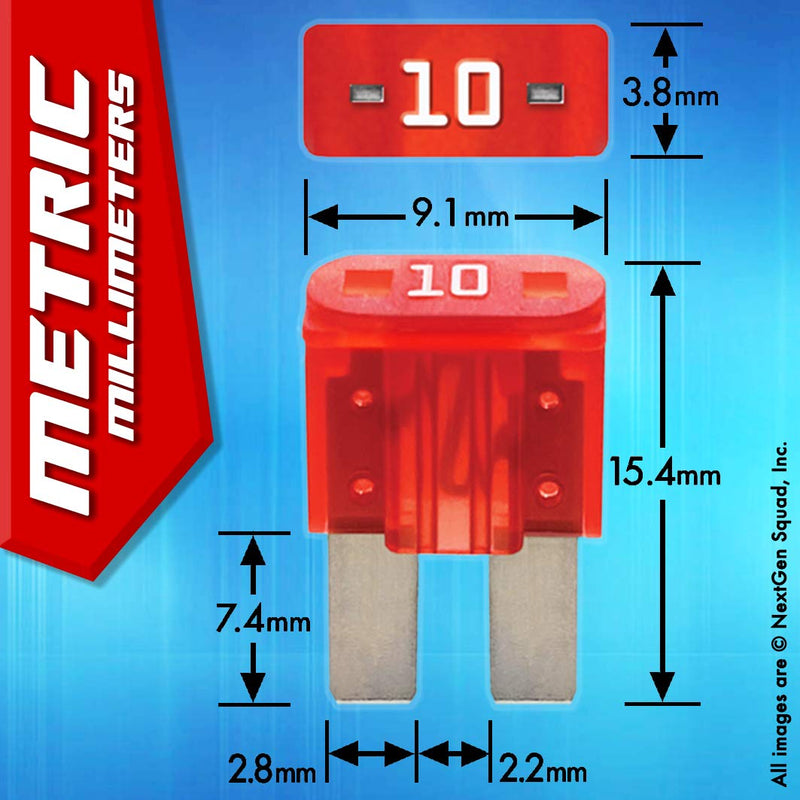 [Australia - AusPower] - Micro2 APT ATR 120 Piece Automotive Commercial Car Fuse Assortment (119 Micro 2 Blade Fuses + Fuse Puller) 5A 7.5A 10A 15A 20A 25A 30A 