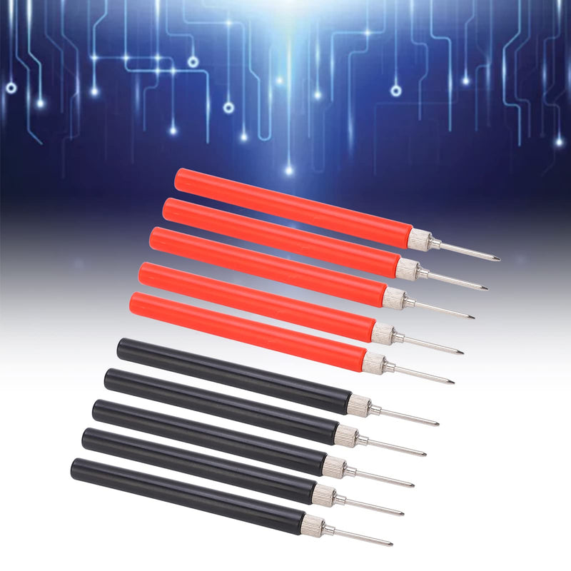 [Australia - AusPower] - 5PCS Red and Black Multimeter Probe Test Pin, Test Probe Pin for Circuit 