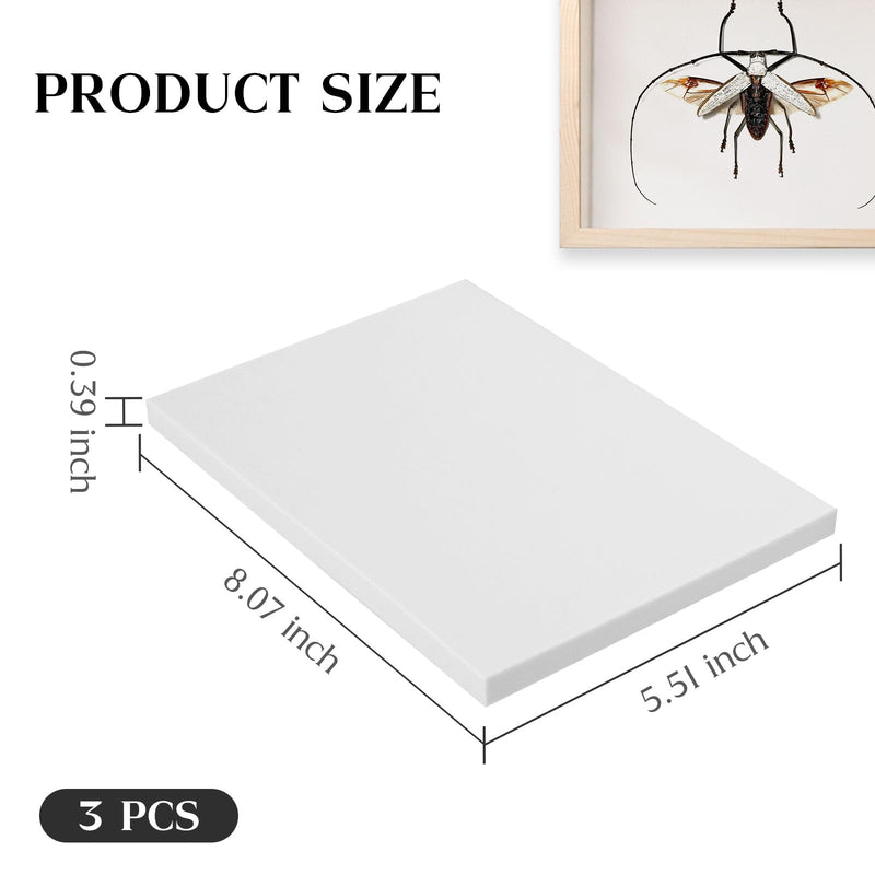 [Australia - AusPower] - 3Pcs Insect Pinning Board Specimen Display Panel EVA Foam Boards, Specimen Spreading Board Butterfly Spreading Wings for Science Education Project/Bugs Collection 