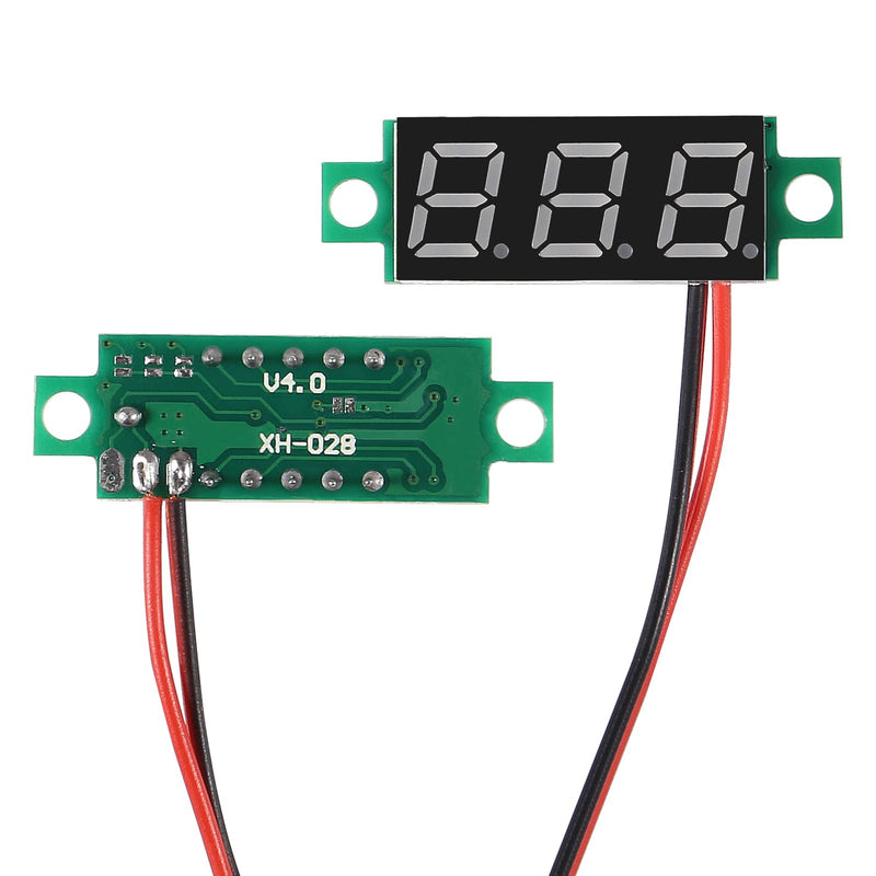 [Australia - AusPower] - 4PCS 0.28 Inch Two-Wire DC LED Digital Voltmeter 2.5V-30V Mini Digital Voltmeter Mix 4 Colors- Red/Green/ Blue/Yellow 
