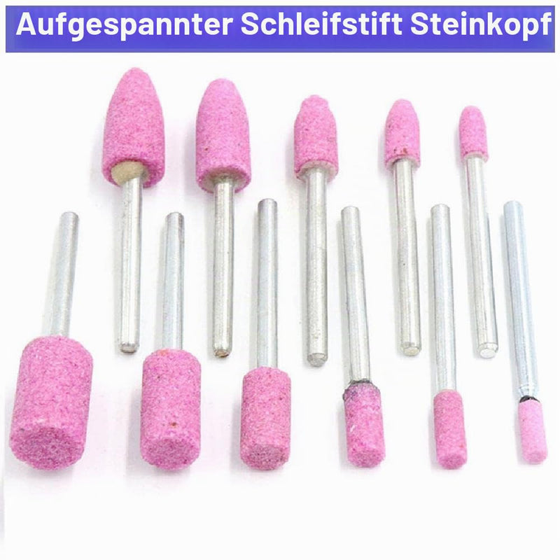 20 Pieces Sharpening Stone Set, 6mm Cylinder Grinding Head Rotary Tool Set with 3mm Shank for Wood, Metal and Plastic cylinders 6 mm