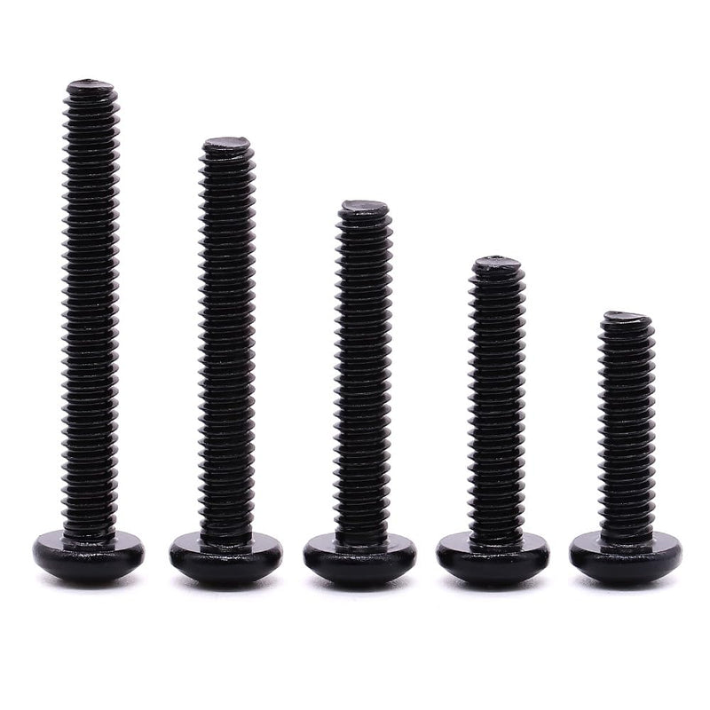 [Australia - AusPower] - #10-32 x 1 Pan Head Machine Screws Black, Phillips Drive, 304 Stainless Steel 18-8, Black Oxide Coated Finish, Corrosion Resistant Round Head Machine Screws, Full Thread, Coarse Thread, 50 PCS #10-32 x 1" 