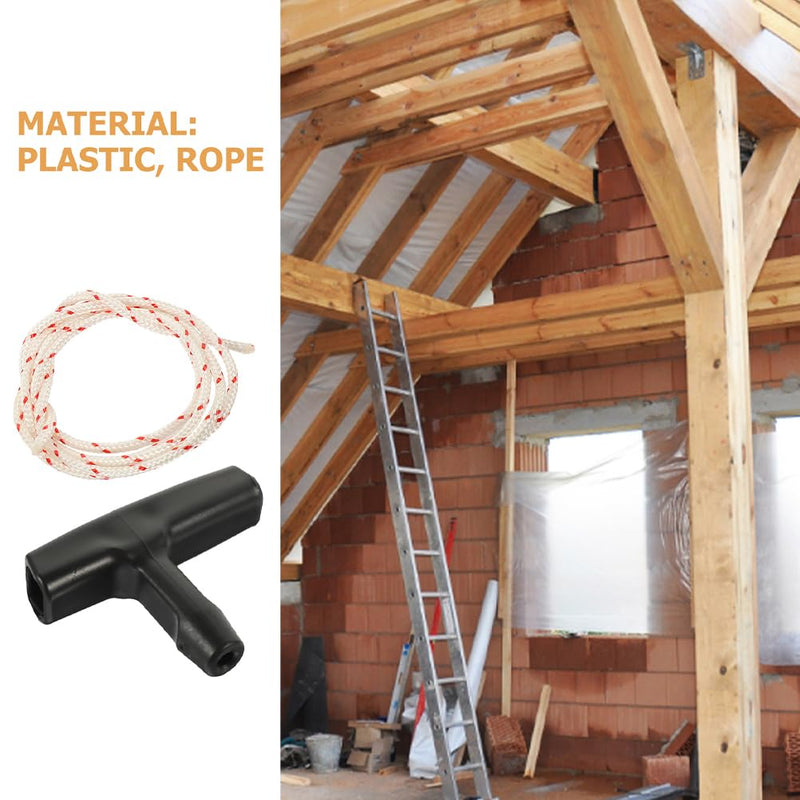 [Australia - AusPower] - 2 Sets Drawstring Ladder Rope Pull Down Attachment for Attic Access Door and Garage Opening - Plastic Component 