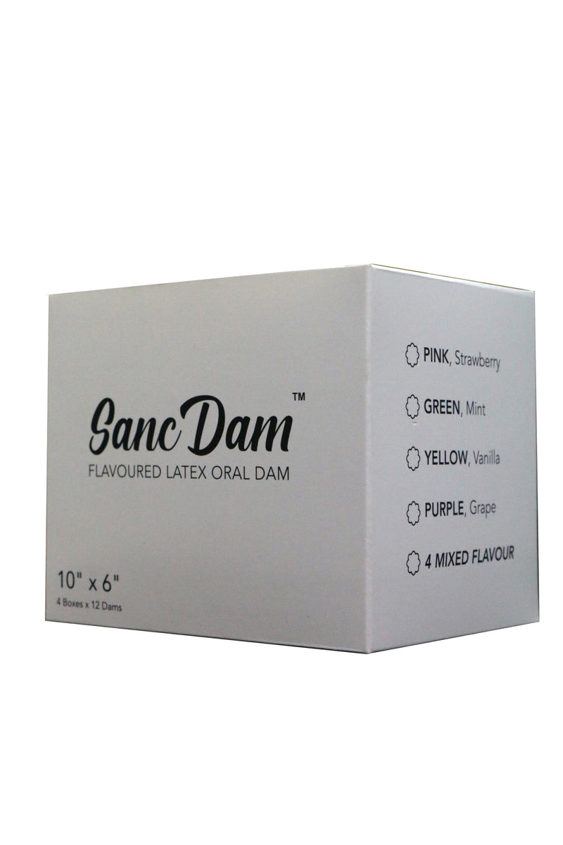[Australia - AusPower] - Grape 12 Count SancDam Ultra-Thin Oral Sex Dam Membrane, Men and Women Giving Each Other Oral Sex, Cunnilingus Prop SM Fellatio, Oral Dam Covering for Lesbian Or Couples Sex (Dental Dams) 