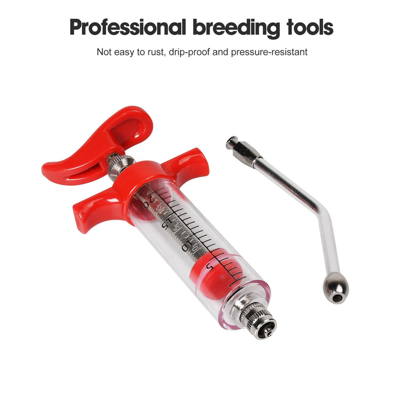 [Australia - AusPower] - 2Pcs 20ML Reusable Syringe for Goat,Goats Syringe with Adjustable Dosage Detachable Function,Syringe Drench with Nozzle for Sheep,Pig,Cattle,Dog 