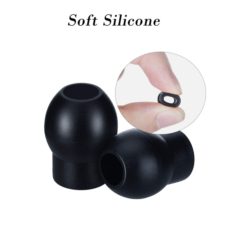 [Australia - AusPower] - 36 Pieces Replacement Ear Tips for Stethoscopes, Universal Soft-Sealing Earbuds (Black) Black 