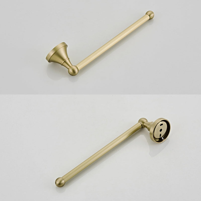 Flybath Open Towel Ring Bar Antique Brass Hanger Holder Wall Mounted, 29 cm / 11.4 inches, Brushed Bronze