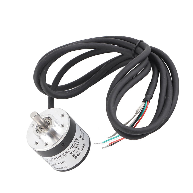 [Australia - AusPower] - Magnetic Incremental Rotary Encoder with Quadrature AB Phase Output, 6mm Shaft, 600 Pulses Per Revolution, DC 5 Volts to 24 Volts Wide Input Voltage 
