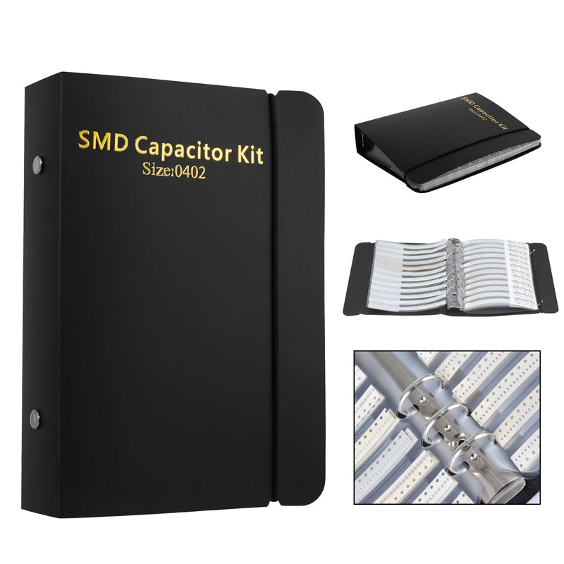 SMD Capacitor Kit, 0402 Capacitors Assortment Folder - Sample Book Kit for Electronic Components.(Capacitor 0402) Capacitor 0402