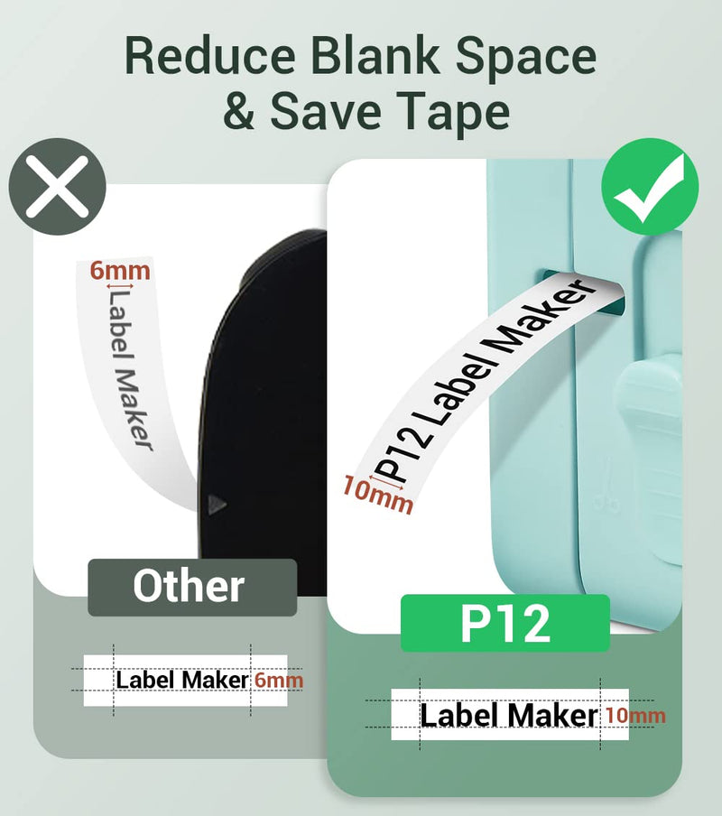 [Australia - AusPower] - Phomemo Label Makers Machine with Tape, Portable Bluetooth Label Printer, Mini Label Maker Sticker Maker Handheld Labeler with Multiple Template Icon Font for Smartphone for Office Home Organization green 
