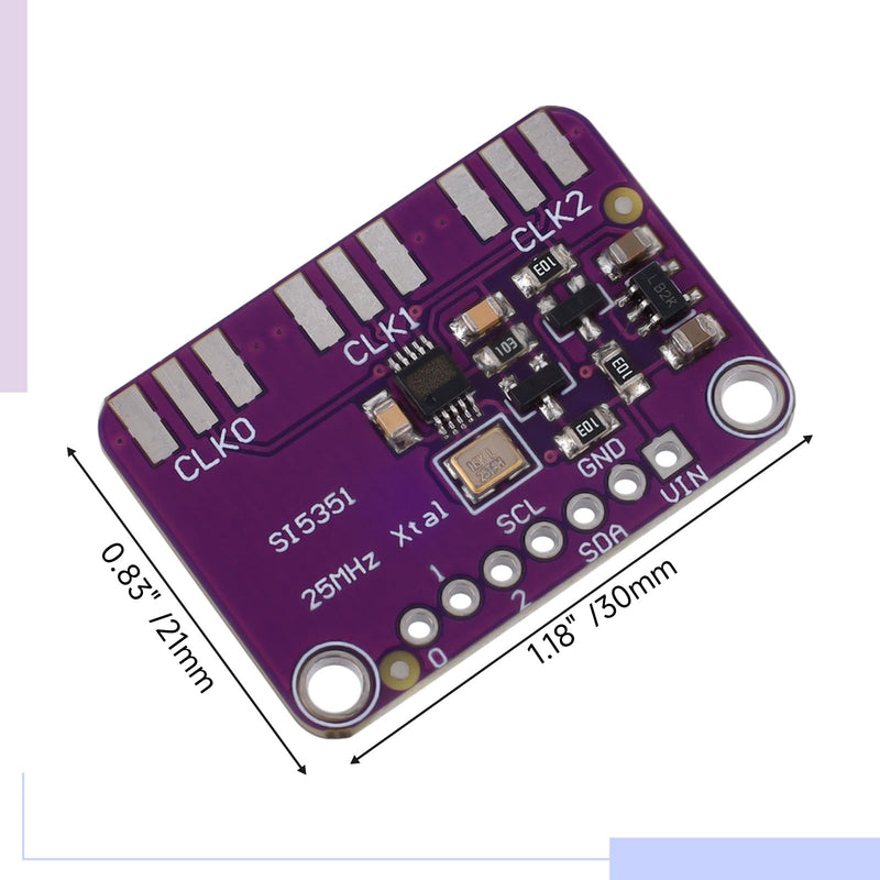 [Australia - AusPower] - High Frequency Signal Generator Si5351A Si5351 5351, 8KHz to 160MHz DC3.3-5V Square Wave Frequency Generator Board Module I2C for Arduino - 2PCS 