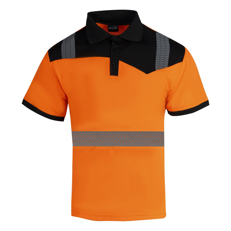 Hi Vis Safety Polo Shirts for Men 2 Pack Class 3 Reflective High Visibility Work Construction Short Sleeve T Shirts X-Large Orange