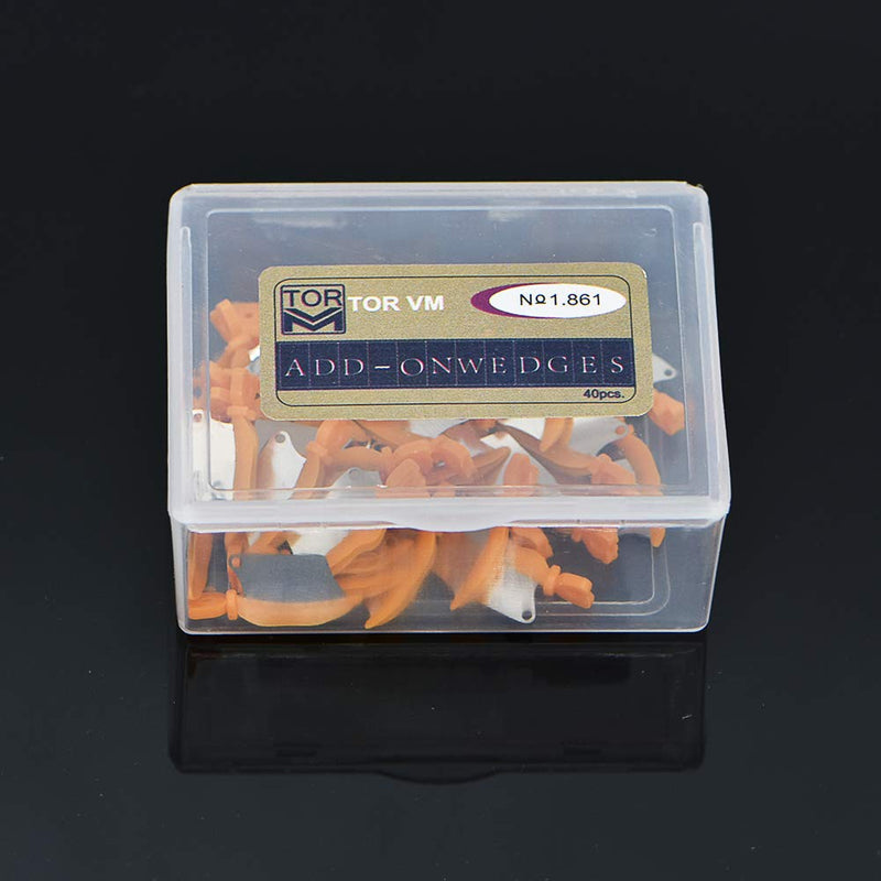 [Australia - AusPower] - Angzhili 40 Pcs/Box Dental Wedge Knife Teeth Interproximal Plastic Wedge (Orange) Orange 