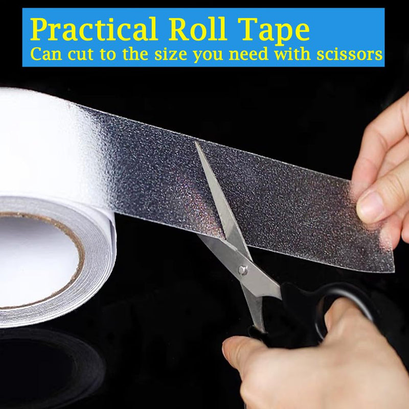 Transparent Anti Slip Tape 2 inch, 16.5 Feet, Non-Slip Traction Grip Tape Clear Comfortable Safety Track Tape for Stairs, Tubs, Boats 2" x 16.5Ft