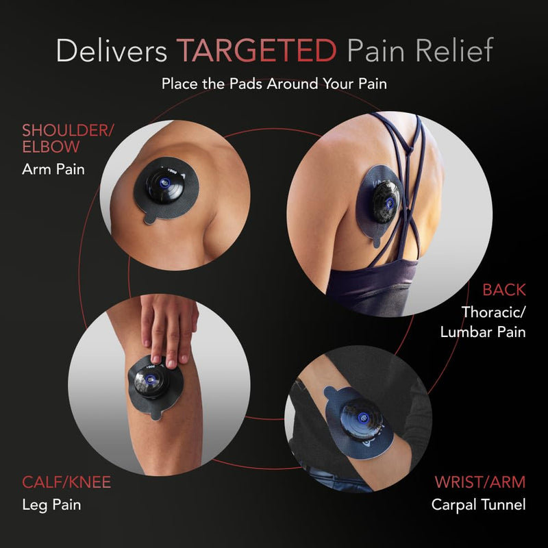 VPOD Single Wireless TENS Unit - EMS Muscle Stimulator for Pain Relief Therapy, 24 Modes - TENS Massager Electric Stimulation Machine for Nerve and Back Pain VPOD Single