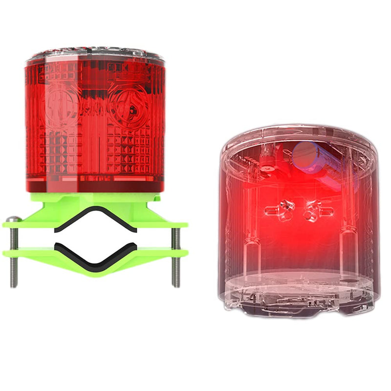 [Australia - AusPower] - Aolyty Solar Strobe Warning Light IP54 Waterproof LED Flashing Safety Light Bright Warning Lamp Outdoor with Switch for Construction Traffic Dock Marine Beacon Road Signs (Yellow) Yellow 