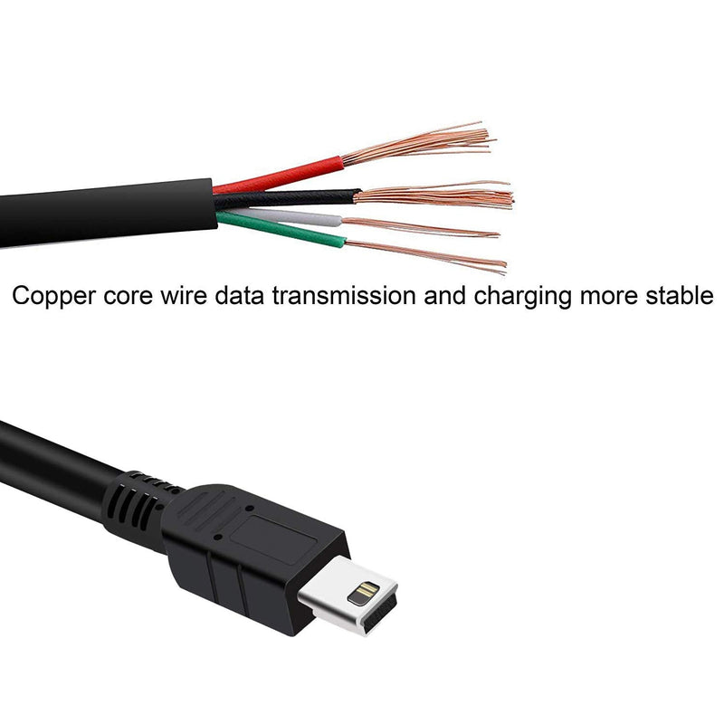 [Australia - AusPower] - Suptig Charging Cable Mini USB Charging Cable 2 Pack Compatible for Gopro Hero 4 Silver Hero 4 Black Hero 3+ Silver Hero 3+ Black Hero 3 White Hero 3 Black Hero 3 Silver Hero 2 Hero 1(Black) 
