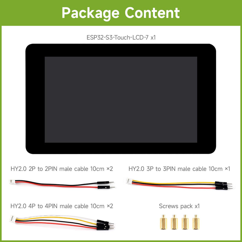Waveshare ESP32-S3 7 Inch Touchscreen Development Board, ESP32 with Display | 32-Bit LX7 Dual-Core Processor, 800x480, Up To 240MHz Frequency, Supports WiFi & BT, With Onboard Antenna