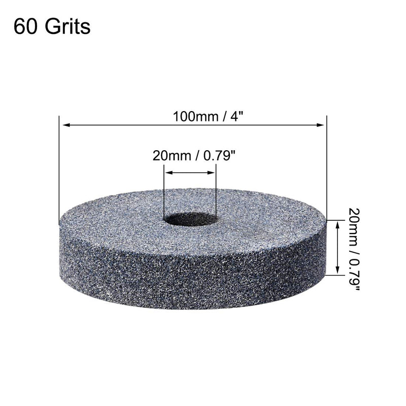 [Australia - AusPower] - uxcell 4-Inch Bench Grinding Wheels Aluminum Oxide 60 Grits Surface Grinding Ceramic Tools 1 