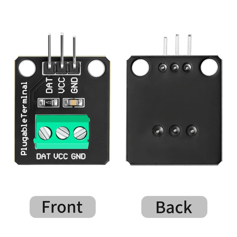 [Australia - AusPower] - 6 Pack DS18B20 Temperature Sensor High-Accuracy Stainless Steel Temperature Probe with Adapter Board and Jumper Wires for Arduino ESP32 Raspberry Pi 
