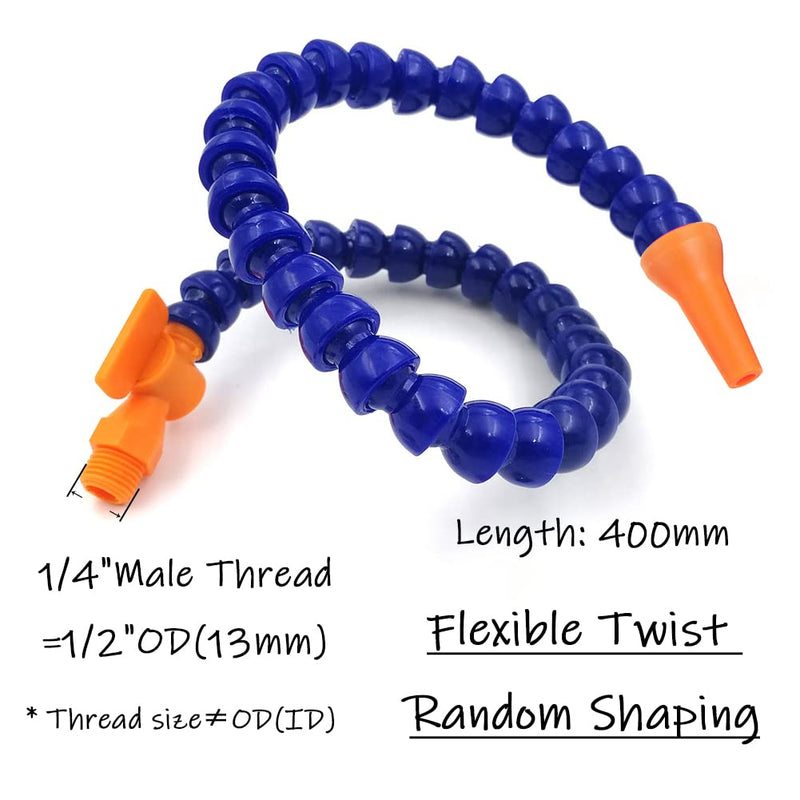 [Australia - AusPower] - Magnetic Base with Barb Connector + 1/4"PT Round Nozzle Plastic Coolant Pipe with Switch Adjustable Flexible Water Oil Cooling Hose Round Mouth 