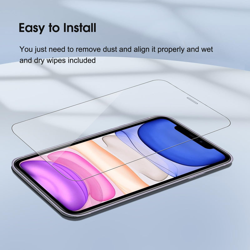 [Australia - AusPower] - 3 Pack Screen Protector for iPhone 11/XR 6.1 Inch, 9H Hardness Shock Resistant Tempered Glass HD Ultra Clear iPhone 11/XR-6.1 Inch 