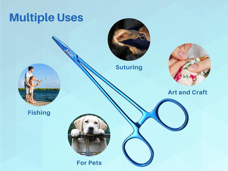 [Australia - AusPower] - Mayo Hegar Needle Holder Surgical Needle Driver Clamp Forceps with Tungsten Carbide Inserts by ARTMAN (7 inches) 7 inches 
