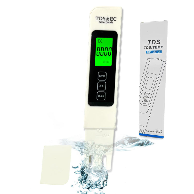 [Australia - AusPower] - 3-in-1 Multifunctional Water Testing Kits for Drinking Water and Pool - Accurate Digital TDS, Temp, EC Meter Water Tester 