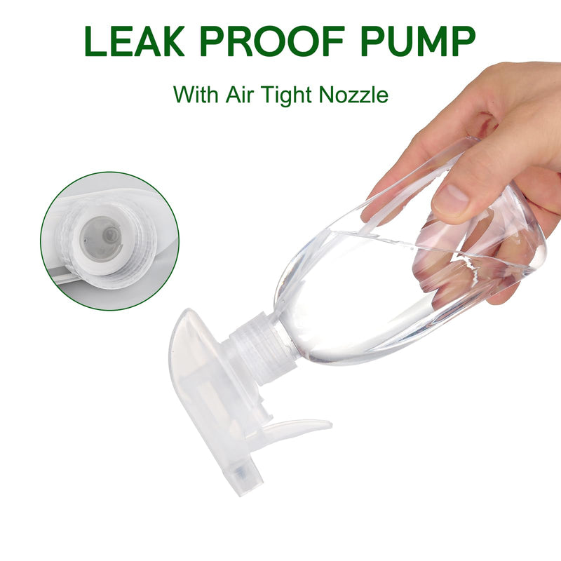 [Australia - AusPower] - Empty Clear Plastic Spray Bottles 13.5oz/400ml Adjustable Nozzle Mist/Stream Water Spray Bottle Heavy Duty Spraying Bottles Plant Mister Spray Bottle for Cleaning Solutions, Plants, Hair Clear*2 