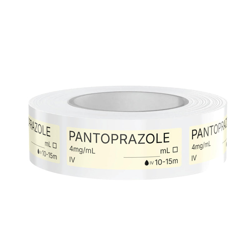 Veterinary Smart Syringe Labels for Emergency & ICU – Clinical-Grade Color-Coded Roll of 500 | Veterinary Medication Safety Labels for Vet Clinics, Hospitals, ICU & Inpatient Care (Pantoprazole) Pantoprazole