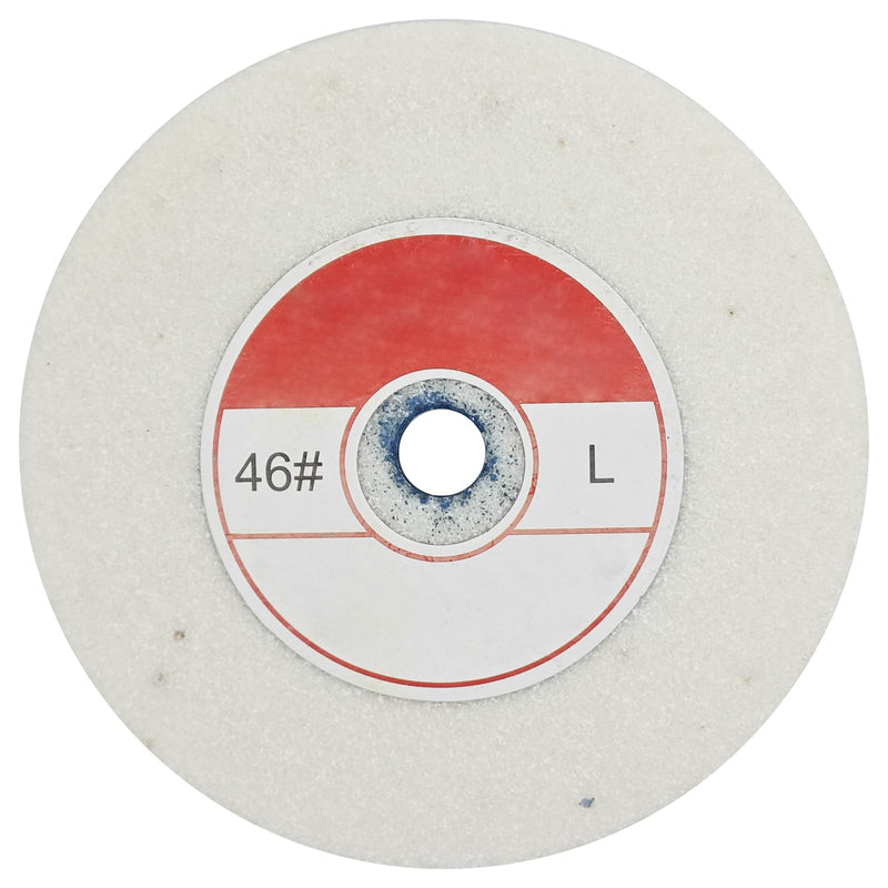 [Australia - AusPower] - 1 Piece Benchtop Grinding Wheel, 5 Inches, Suitable for Grinding Alloy Steel, Hardened Steel, High Carbon Steel and Other Metals. 46 Grit, 1/2" Mandrel Hole, 0.67" Thickness (White Corundum) 46 grit.white 