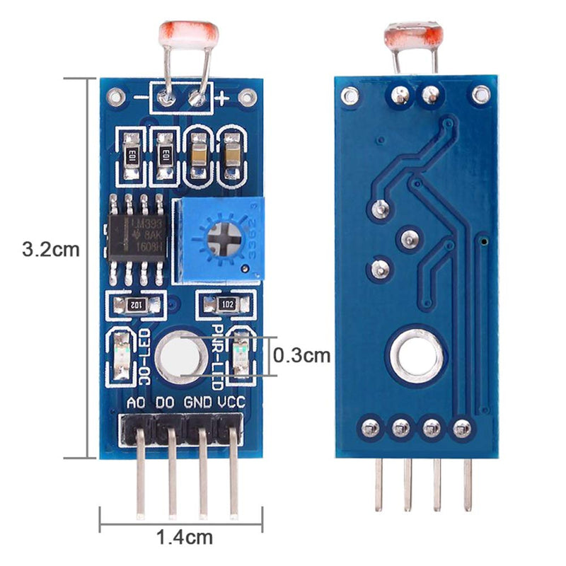 [Australia - AusPower] - WayinTop 10 Pcs 4 Pin Photo Resistor Sensor Light Detector Module with Digital Output for Arduino Raspberry Pi 