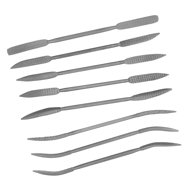 [Australia - AusPower] - 8PCS Wood Files and Rasps, Double Ended Riffler Wood Rasp File Set Riffler File Set Wood Files for Woodworking 