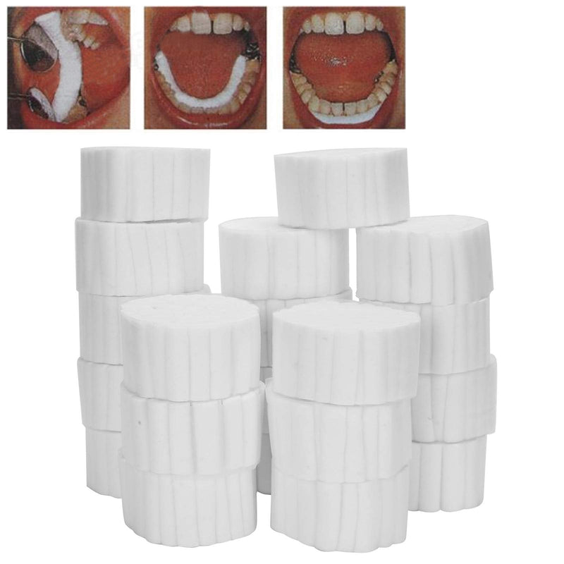 [Australia - AusPower] - 100 x Gauze Rolls, Cotton Pads for Dentists, Rolled Cotton Balls, Natural Cotton Rolls, Highly Absorbent Cotton for Mouth and Nose 