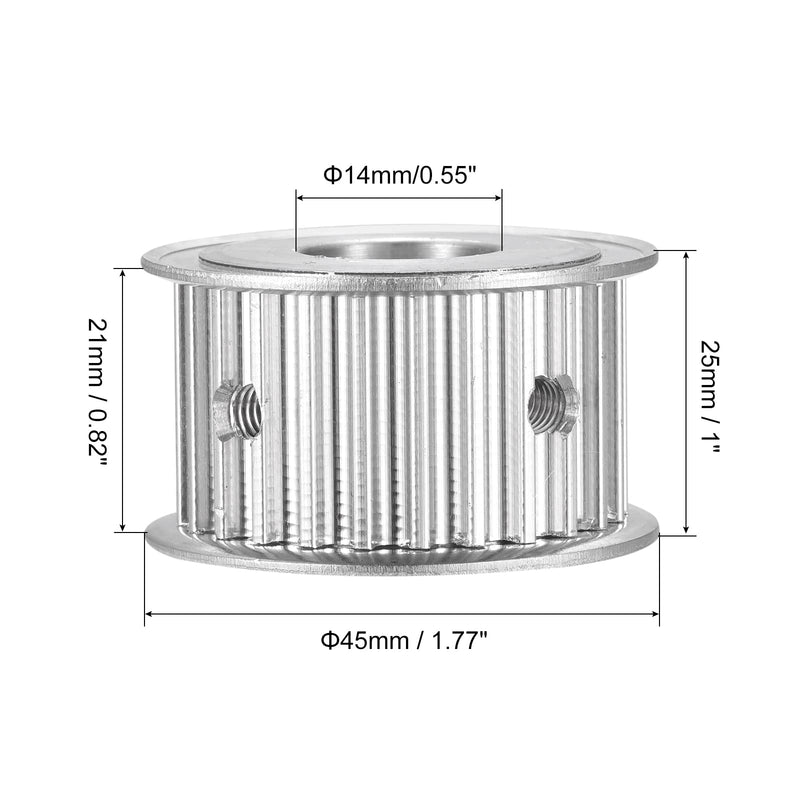 [Australia - AusPower] - MECCANIXITY 5M 25Teeth Timing Pulley Synchronous Wheel Belt Drive Without Step 25mm Height 5mm Pitch 14mm Bore for Belt, 3D Printer, CNC 