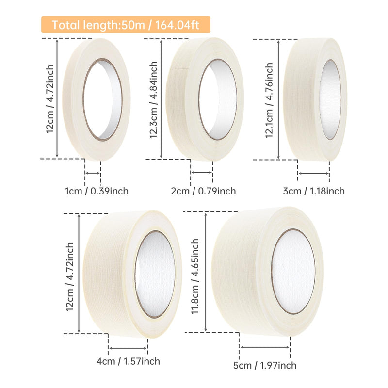 2 Packs White 1 inch x 54 yds Artist Tape for Watercolor Paper, Low Tack Masking Drafting Tapefor Painting Canvas Framing (1 Inch)