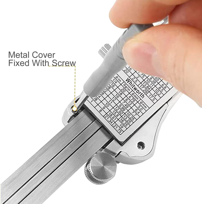 [Australia - AusPower] - Digital Caliper, 6 inch Caliper Extreme Accuracy Measuring Tool with Stainless Steel, IP54 Waterproof Protection Design, Inch Metric Fraction Switch for Daily and Professional Use 