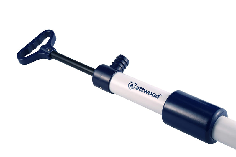 Attwood Manual Bilge Pump for Boats, 18-Inches, Hand Water Pump for Kayak, Canoe and Dinghy, Portable Handheld Siphon Bailer, 8 GPM, 11595-2