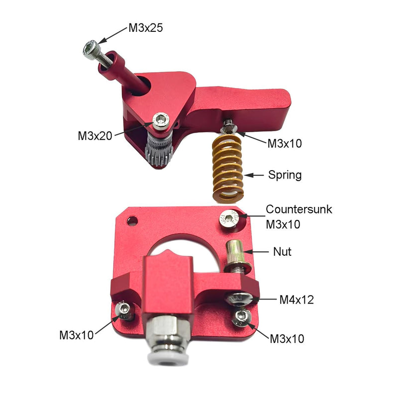 Upgrade Direct Dual Gear Extruder Support Plate Kit with Stepper Motor Easy Print Flexible Filament for Creality Ender 3/CR-10 3D Printer (Direct Plate+Dual Gear Extruder+Stepper Motor) Direct Plate+Dual Gear Extruder+Stepper Motor