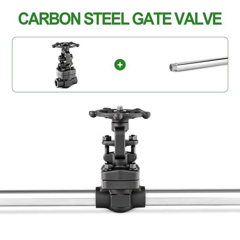 [Australia - AusPower] - TAISHER 1PCS Forging of Carbon Steel Gate Valve, 3/4" NPT Female Rotary Sluice Valve With Wheel Handle, For Water, Oil, Gas 