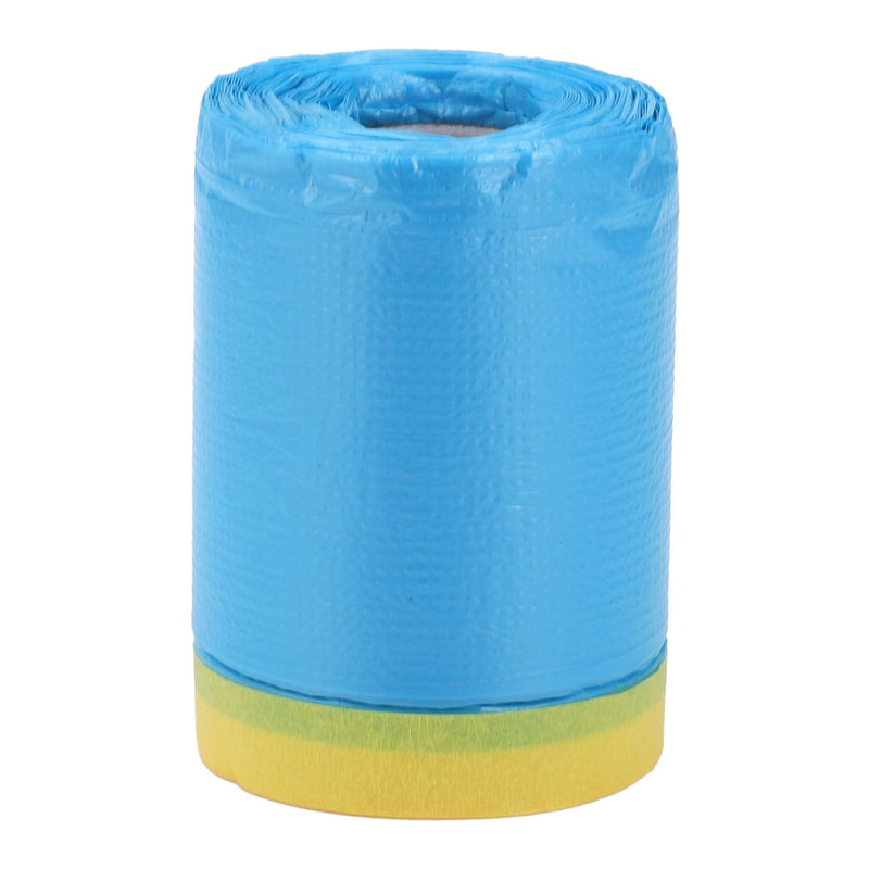 Pre-Taped Masking Film Plastic Cover PE Film Masking Paper 1 Pc 2500x55cm / 82.02ftx21.65" Yellow Blue