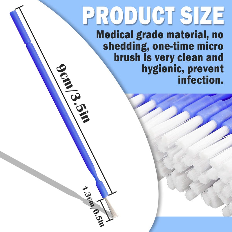 [Australia - AusPower] - 100 Pcs Disposable Interdental Brush, 4 Colors Dental Micro Applicator Brush Micro Swabs Applicator - Oral Dental Hygiene Tooth Cleaning Tool 