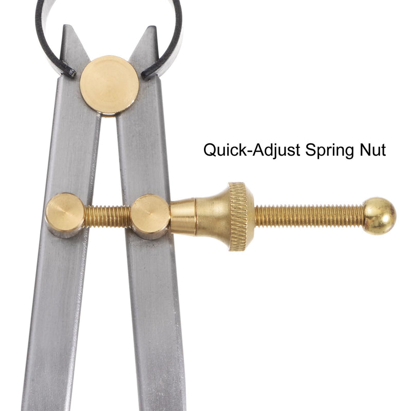 [Australia - AusPower] - HARFINGTON Spring Joint Caliper 16 inch / 400mm Steel Spring Outside Caliper with Brass Fulcrum for Wood Turning Lathe Work 