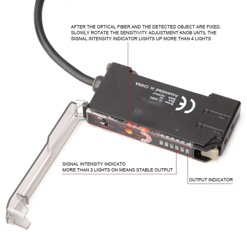 [Australia - AusPower] - E3X-NA11 Optical Fiber Amplifier, Optical Fiber Amplifier Photoelectric Sensor Fiber Optic Sensor, for Relay Amplification, Long-distance Optical Communications 