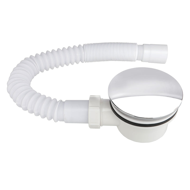 Low Profile Shower Drain, 1.5" Side Outlet Drain Assembly with Perforated Filter, PVC Side Outlet Drain, Flexible Drain 38mm 40mm Dual Purpose Design