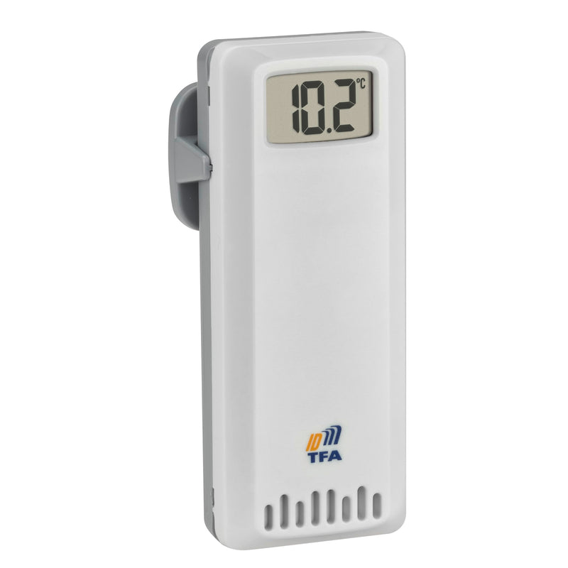 [Australia - AusPower] - TFA Dostmann TFA-ID Replacement / Additional Transmitter ID-A0, 30.3900.02, for Temperature and Humidity, for TFA.me Stations, for Climate Control, Outdoor or Indoor, 100 m Range, 868 MHz, White Thermo-Hygro Transmitter 