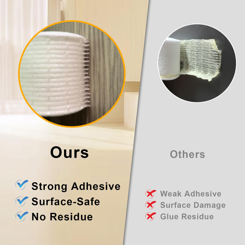 [Australia - AusPower] - Strong Adhesive Weather Stripping, High Density Weatherproof Weather Stripping Door Seal Strip for Sliding Door, Windows,Soundproof Foam Sealing Strip, White(1/2 in x 1/4 in x 26Ft) 1/2 In x 1/4 In x 26Ft 