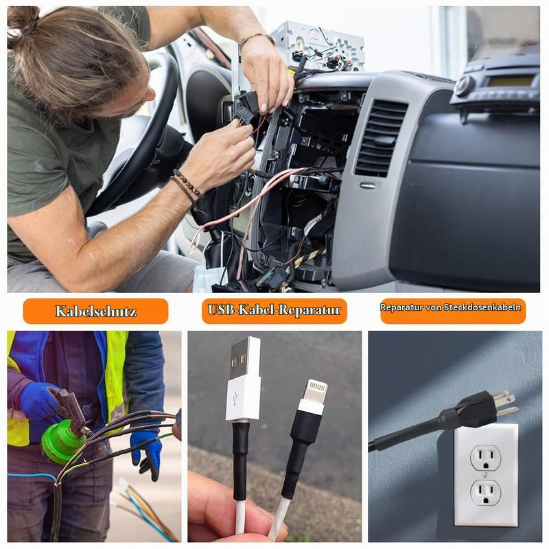 3:1 Heat Shrink Tube, Diameter 15.4 mm, 1.5 m Length, Heat Shrink Tubing, Waterproof Cable, Connect, Heat Shrink Tubing, Insulation Tape, Black for Cable Insulation, Marking, Cable Bundling, Repair (Diameter 15.4 mm) Durchmesser 15,4 mm